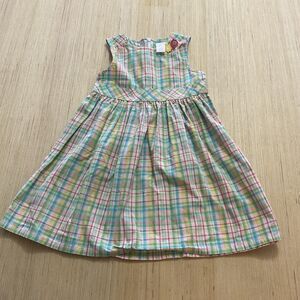 Gymboree Size 6 HAPPY RAINBOW Girl Dress Plaid Spring Summer Easter Vintage Zip